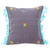Cotton cushion cover, 'San Cristobal Butterflies' - Hand Woven Gray Cushion Cover with Geometric Butterflies (image 2a) thumbail