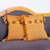 Cotton cushion covers, 'Chiapas Sunshine' (pair) - Yellow Orange Handwoven Striped Cushion Covers (Pair) thumbail