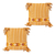 Cotton cushion covers, 'Chiapas Sunshine' (pair) - Yellow Orange Handwoven Striped Cushion Covers (Pair) (image 2b) thumbail