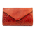 honda de cuero - Bolso bandolera de cuero marrón Redwood con estampado en relieve