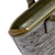Umhängetasche aus Leder - Olivgrüne, geprägte Umhängetasche mit Reißverschlusstaschen