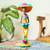Ceramic figurine, 'Queen Catrina' - Ceramic Figure of Catrina in Orange Outfit from Mexico (image 2) thumbail