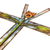 Steel cross, 'World's Rebirth' - Steel Decorative Cross with Painted Growing Plant (image 2b) thumbail