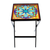 Glass mosaic folding table, 'Luminous Mandala' - Mandala Inspired Cut Glass Mosaic Folding Table from Mexico (image 2b) thumbail