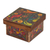 Decoupage decorative box, 'Otomi Flight' - Wood Box with Otomi Inspired Bird Decoupage from Mexico