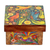 Decoupage decorative box, 'Otomi Birds' - Wood Box with Otomi Inspired Bird Decoupage from Mexico (image 2b) thumbail