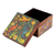 Decoupage decorative box, 'Otomi Birds' - Wood Box with Otomi Inspired Bird Decoupage from Mexico
