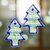 Ceramic ornaments, 'Puebla Holidays' (pair) - Ceramic Holiday Ornaments with Christmas Tree Motif (Pair)