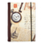 Leather trimmed recycled paper journal, 'Time Flies' - Recycled Paper Handmade Journal with Travel Motifs (image 2a) thumbail
