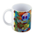 Ceramic mug, 'Death to Life' - Printed Painting Ceramic Coffee Cup with Blue Skull Image (image 2a) thumbail