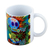 Ceramic mug, 'Death to Life' - Printed Painting Ceramic Coffee Cup with Blue Skull Image (image 2b) thumbail