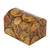 caja decorativa decoupage - Caja decorativa de madera de pino decoupage con imagen de un mapa antiguo