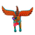 Alebrije sculpture, 'Dante's Dog' - Multicoloured Winged Dog Alebrije from Oaxaca Mexico