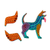 Alebrije-Skulptur, 'Dantes Hund' - Mehrfarbiger geflügelter Hund Alebrije aus Oaxaca Mexiko