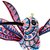 Alebrije escultura - Alebrije de colibrí en rosa y azul de Oaxaca