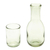 Handblown carafe and glass, 'Cheers' (2 pieces) - 2-piece Set of Recycled Glass Handblown Carafe and Glass (image 2a) thumbail