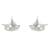 Sterling silver button earrings, 'Huitzitzilin' - Hummingbird Themed Sterling Silver Button Earrings