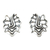 Pendientes de botón de plata de ley - Aretes Botón de Plata Esterlina con Símbolo de Caracol Azteca