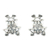 Sterling silver button earrings, 'Ceneotl' - Ceneotl Frog Inspired Sterling Silver Button Earrings