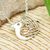 Collar colgante de plata esterlina - Collar con colgante de plata de ley con colibrí azteca