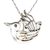 Collar colgante de plata esterlina - Collar con colgante de plata de ley con colibrí azteca