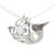 Collar colgante de plata esterlina - Collar con colgante de plata de ley con colibrí azteca