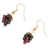Garnet dangle earrings, 'Sweet Red Grapes' - Garnet Bead Cluster Earrings on 14k Gold Plating