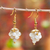 Labradorite dangle earrings, 'Luminous Grapes' - Labradorite Bead Cluster Earrings on 14k Gold Plating thumbail