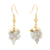 Labradorite dangle earrings, 'Luminous Grapes' - Labradorite Bead Cluster Earrings on 14k Gold Plating (image 2a) thumbail