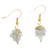 Labradorite dangle earrings, 'Luminous Grapes' - Labradorite Bead Cluster Earrings on 14k Gold Plating (image 2b) thumbail