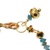 Apatite strand bracelet, 'Ocean Melodies' - Blue-Green Apatite Strand Bracelet from Mexico with Hematite