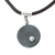 Silver pendant necklace, 'Cosmos' - 950 Silver Pendant on Leather Adjustable Cord from Mexico