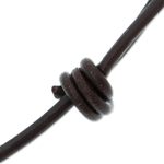 Silver pendant necklace, 'Cosmos' - 950 Silver Pendant on Leather Adjustable Cord from Mexico