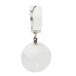 Silver wrap ring, 'Ixchel' - 950 Silver Wrap Ring with Dangling Orb in Front