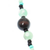 Chrysocolla and agate pendant necklace, 'Night Sun' - Agate Chrysocolla and Glass Beaded Necklace from Mexico (image 2d) thumbail