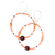 Beaded dangle earrings, 'Seven Days' (7 pairs) - Multi-Colored Beaded Hoop Earrings (Set of 7) (image 2c) thumbail