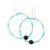 Beaded dangle earrings, 'Seven Days' (7 pairs) - Multi-Colored Beaded Hoop Earrings (Set of 7) (image 2e) thumbail