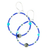 Beaded dangle earrings, 'Seven Days' (7 pairs) - Multi-Colored Beaded Hoop Earrings (Set of 7) (image 2f) thumbail