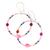 Beaded dangle earrings, 'Seven Days' (7 pairs) - Multi-Colored Beaded Hoop Earrings (Set of 7) (image 2g) thumbail