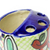 Ceramic toothbrush holder, 'Hidalgo Bouquet' - Green Dominant Talavera Style Toothbrush Holder from Mexico (image 2f) thumbail