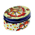 Ceramic cotton bud jar, 'Hidalgo Bouquet' - Cotton Swab Jar in Talavera-Style Ceramic (image 2b) thumbail