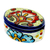Ceramic cotton bud jar, 'Hidalgo Bouquet' - Cotton Swab Jar in Talavera-Style Ceramic (image 2c) thumbail
