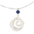 Collar con colgante de lapislázuli - Collar con colgante de filigrana de lapislázuli en diseño de caracola