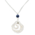 Collar con colgante de lapislázuli - Collar con colgante de filigrana de lapislázuli en diseño de caracola