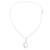 Moonstone pendant necklace, 'Lunar Movement' - Sterling Silver Filigree and Moonstone Pendant Necklace