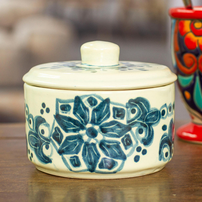 Ceramic jewelry box, Floral Talavera
