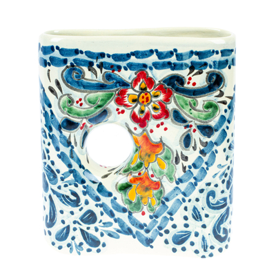 Traditional Mexican Talavera Ceramic Hand-painted Vase
