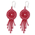 Beaded waterfall earrings, 'Four Days' (4 pairs) - 4 Pairs Glass Beaded Dream Catcher Earrings from Mexico (image 2b) thumbail