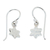 Sterling silver dangle earrings, 'Six-Pointed Star' - Petite 950 Fine Silver Six-Pointed Star of David Earrings (image 2b) thumbail