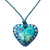 Papier mache pendant necklace, 'Hummingbird Embrace' - Papier Mache Hummingbird Pendant Necklace from Mexico (image 2a) thumbail